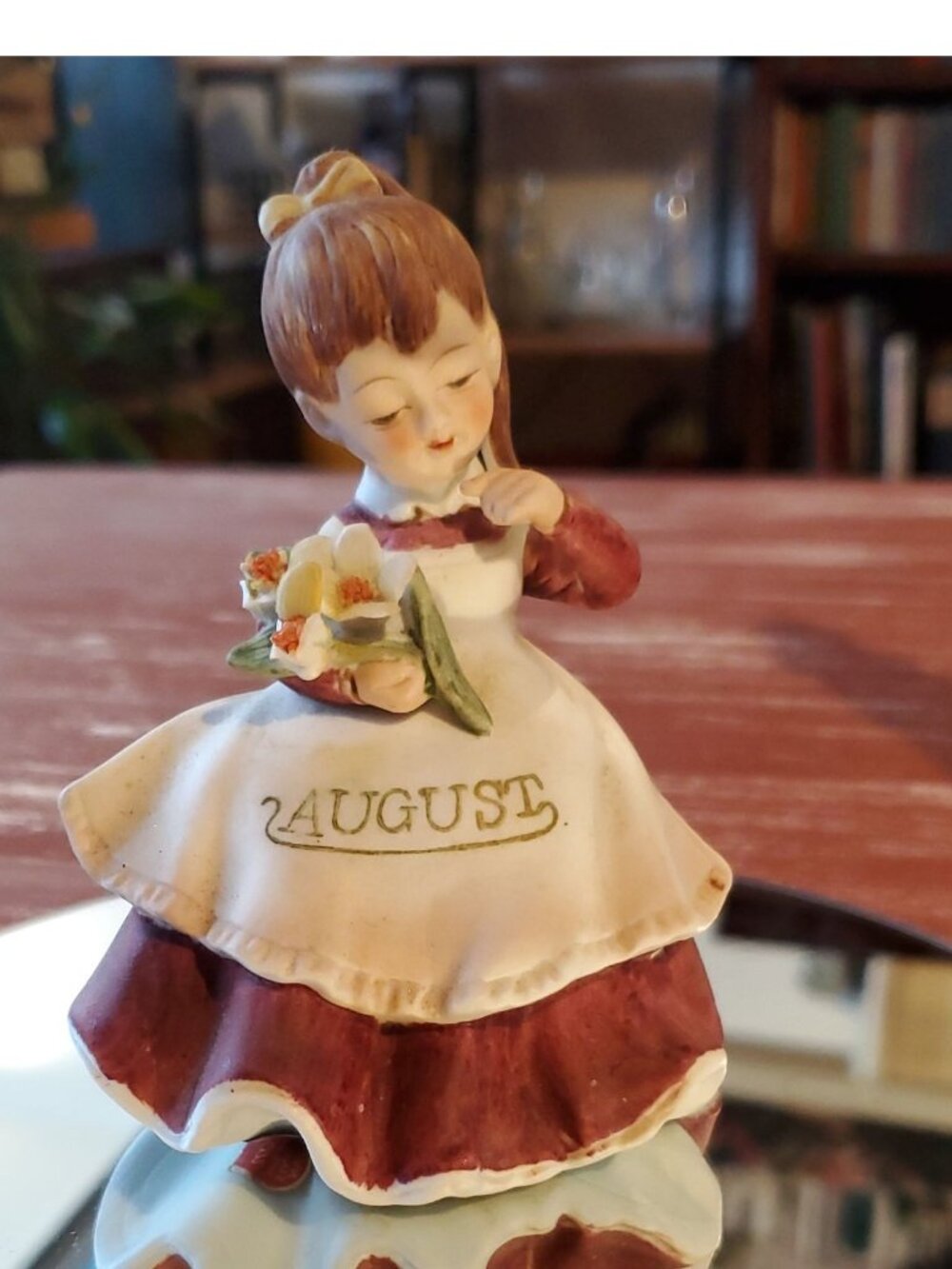 Vintage Geo. Z. Lefton August Birthday Girl Figurine KW4200 – Hand-Painted Japan